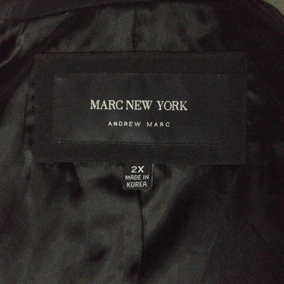 NWT Marc New York Trench Coat Sz 2x Black Jacket - Picture 8 of 8